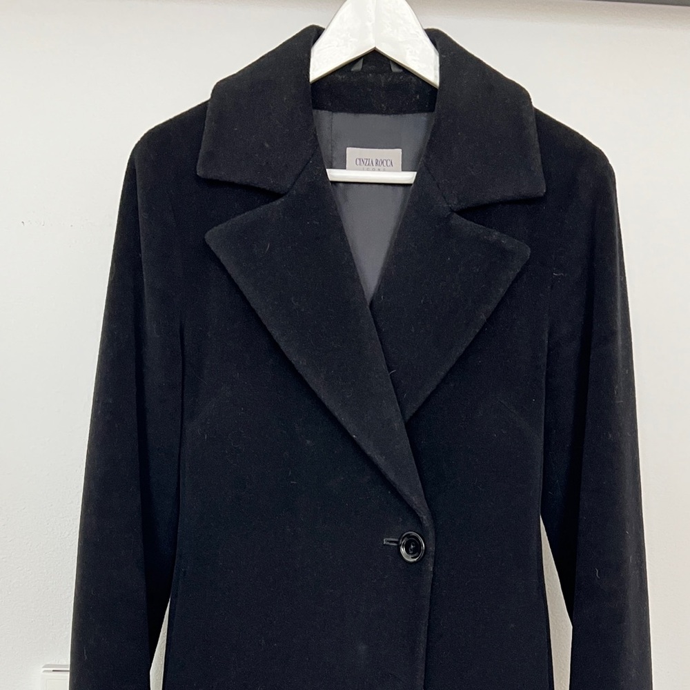 Cinzia Rocca Icons Classic Black Pea Coat